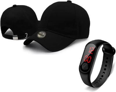 Zadinga Solid Sports/Regular Cap Cap(Pack of 2)
