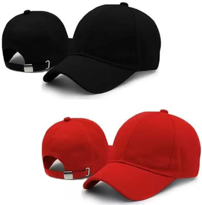 BAYEMA Solid Sports/Regular Cap Cap(Pack of 2)