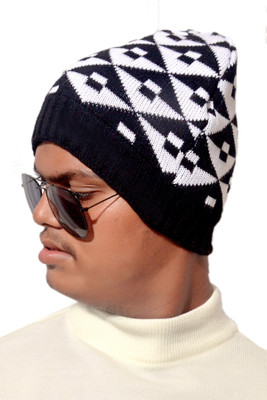 EKRAES MALOSAHA Geometric Print Beanie Cap