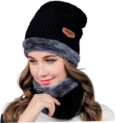 Siya Shine Self Design Beanie Cap