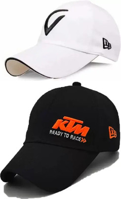 cap world Embroidered, Self Design, Printed, Solid Sports/Regular Cap Cap(Pack of 2)