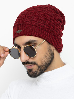 AMOLDO Self Design Beanie Cap