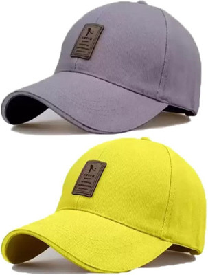 ILLARION Printed, Self Design, Solid Sports/Regular Cap Cap(Pack of 2)
