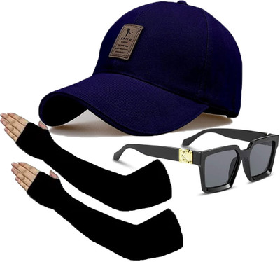 CLASSYMESSI Solid, Self Design Sports/Regular Cap Cap(Pack of 3)