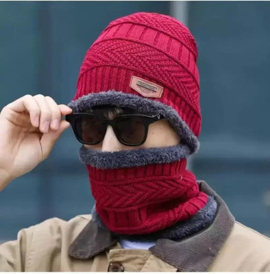 TruFlair Woven Beanie Cap(Pack of 2)