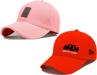 cap world Solid, Self Design, Embroidered Sports/Regular Cap Cap(Pack of 2)