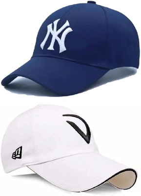 CLASSYMESSI Embroidered, Self Design, Solid Sports/Regular Cap Cap(Pack of 2)
