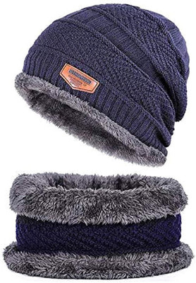 Mom Enterprises Woven Beanie Cap(Pack of 2)