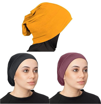 PAROPKAR Solid Skull Cap Cap(Pack of 3)