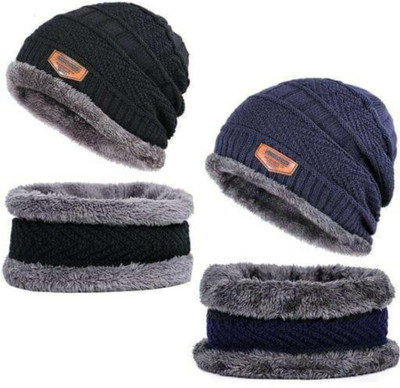 Ramam Self Design Beanie Cap(Pack of 4)