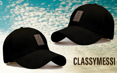 CLASSYMESSI Self Design, Solid Sports/Regular Cap Cap(Pack of 2)