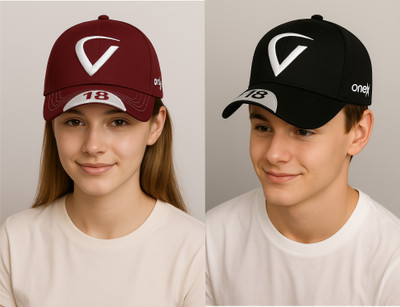 zivanto Embroidered Sports/Regular Cap Cap(Pack of 2)