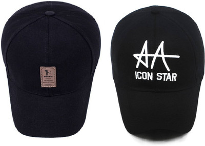 Welim Self Design Sports/Regular Cap Cap(Pack of 2)