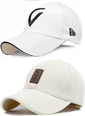 HOC Embroidered Sports/Regular Cap Cap(Pack of 2)
