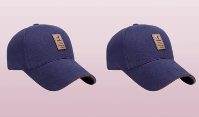 PUNCHOLI UNIQUE Solid Sports/Regular Cap Cap(Pack of 2)