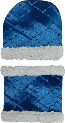 Aakarshini Printed Beanie Cap(Pack of 2)