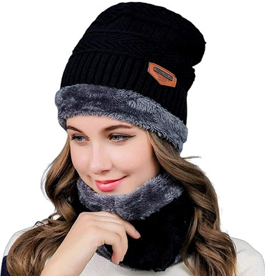 GuSo Shopee Self Design Beanie Cap(Pack of 2)