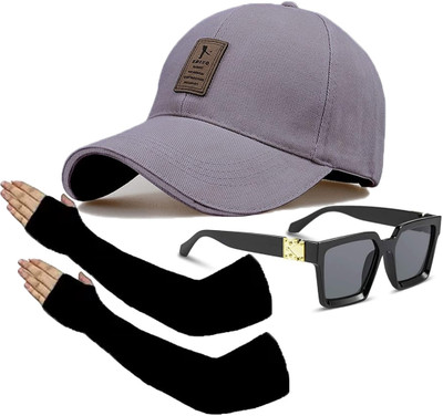 CLASSYMESSI Solid, Self Design Sports/Regular Cap Cap(Pack of 3)