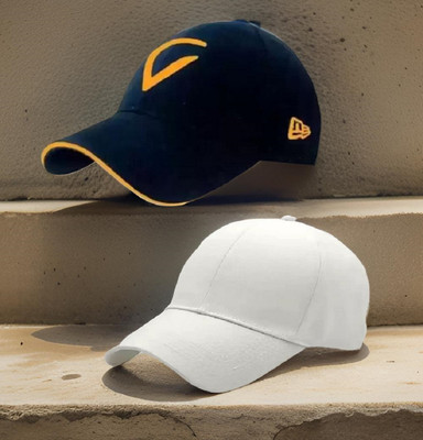FD FLORIDA Embroidered, Solid, Self Design Sports/Regular Cap Cap(Pack of 2)
