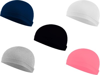 THE BLAZZE Solid Skull Cap Cap(Pack of 5)