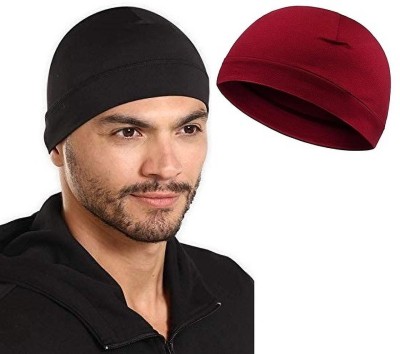 Alipzone Solid Skull Cap Cap(Pack of 2)