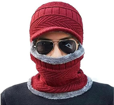 CRAMPLE Solid Beanie Cap(Pack of 2)