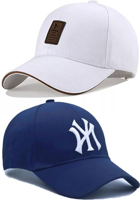 cap world Solid, Self Design, Embroidered Sports/Regular Cap Cap(Pack of 2)