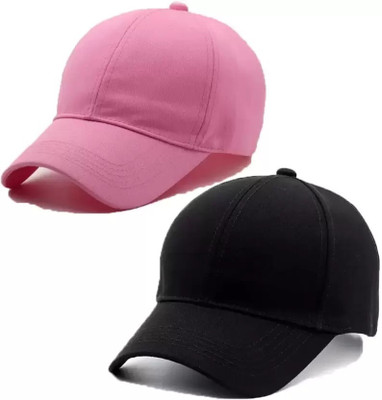 vactly Checkered, Solid, Striped, Woven Sports/Regular Cap Cap(Pack of 2)