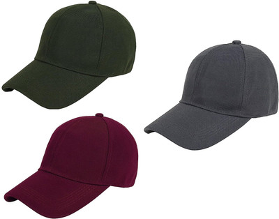 INFISPACE Solid Sports/Regular Cap Cap(Pack of 3)