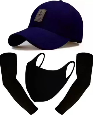 ILLARION Solid, Self Design, Embroidered Cricket Cap Cap(Pack of 3)