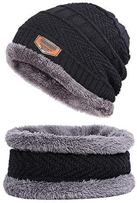 Adorazone Solid Beanie Cap(Pack of 2)