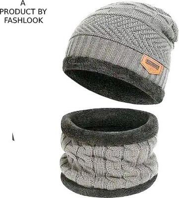 FASHLOOK Beanie Cap(Pack of 2)