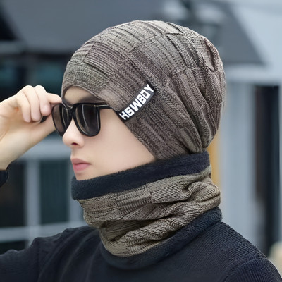 SYGA Solid Beanie Cap(Pack of 2)