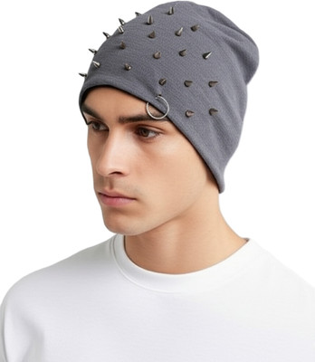 ZACHARIAS Embellished, Solid Beanie Cap