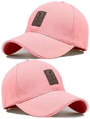 CLASSYMESSI Self Design, Solid Sports/Regular Cap Cap(Pack of 2)