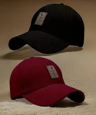 cap world Striped, Self Design, Solid Sports/Regular Cap Cap(Pack of 2)