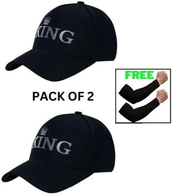 CLASSYMESSI Solid, Self Design, Embroidered Sports/Regular Cap Cap(Pack of 2)