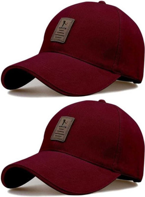 EDENSCOPE Solid Sports/Regular Cap Cap(Pack of 2)