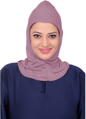 MARKAZ HIJAB Cotton Blend Solid Abaya(Purple)