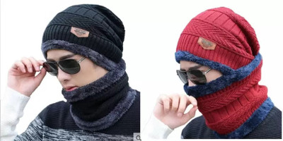 poshing Solid Beanie Cap(Pack of 4)