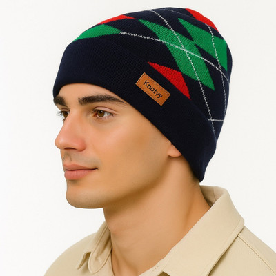 Knotyy Self Design Beanie Cap