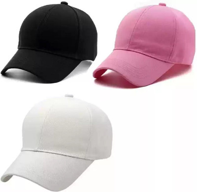 EDENSCOPE Solid Sports/Regular Cap Cap(Pack of 3)