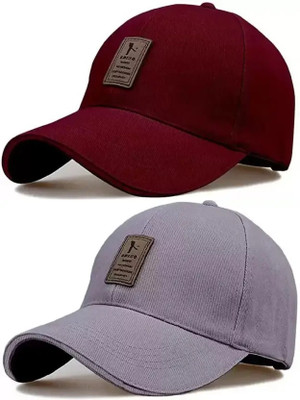 ILLARION Striped, Self Design, Solid Sports/Regular Cap Cap(Pack of 2)