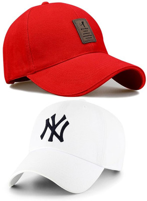 CLASSYMESSI Solid, Self Design, Embroidered Sports/Regular Cap Cap(Pack of 2)