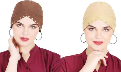 EnviUs Self Design Skull Cap Cap(Pack of 2)
