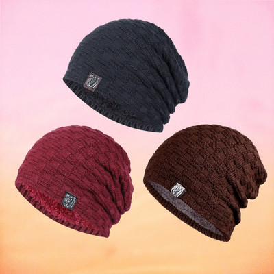 ALAMOS Beanie Cap(Pack of 3)
