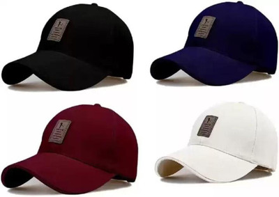 Fy Lane Self Design Sports/Regular Cap Cap(Pack of 4)