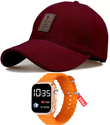 M John's Solid, Self Design Sports/Regular Cap Cap(Pack of 2)