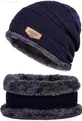 aspx Self Design Beanie Cap(Pack of 2)