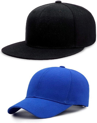 MUSMIR Solid Snapback Cap Cap(Pack of 2)